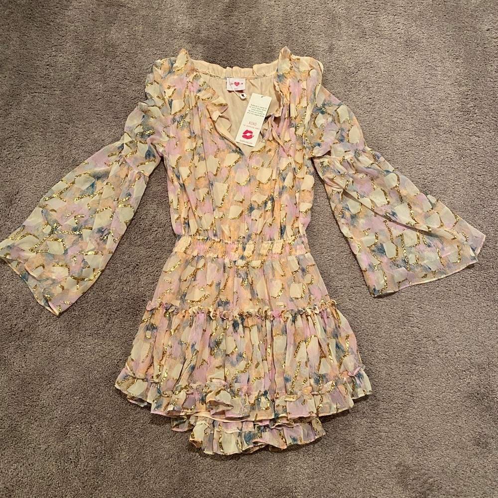 Buddy Love XSmall pink and gold dress. Never worn with tag.